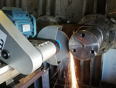 on site machining of a extreme shaft